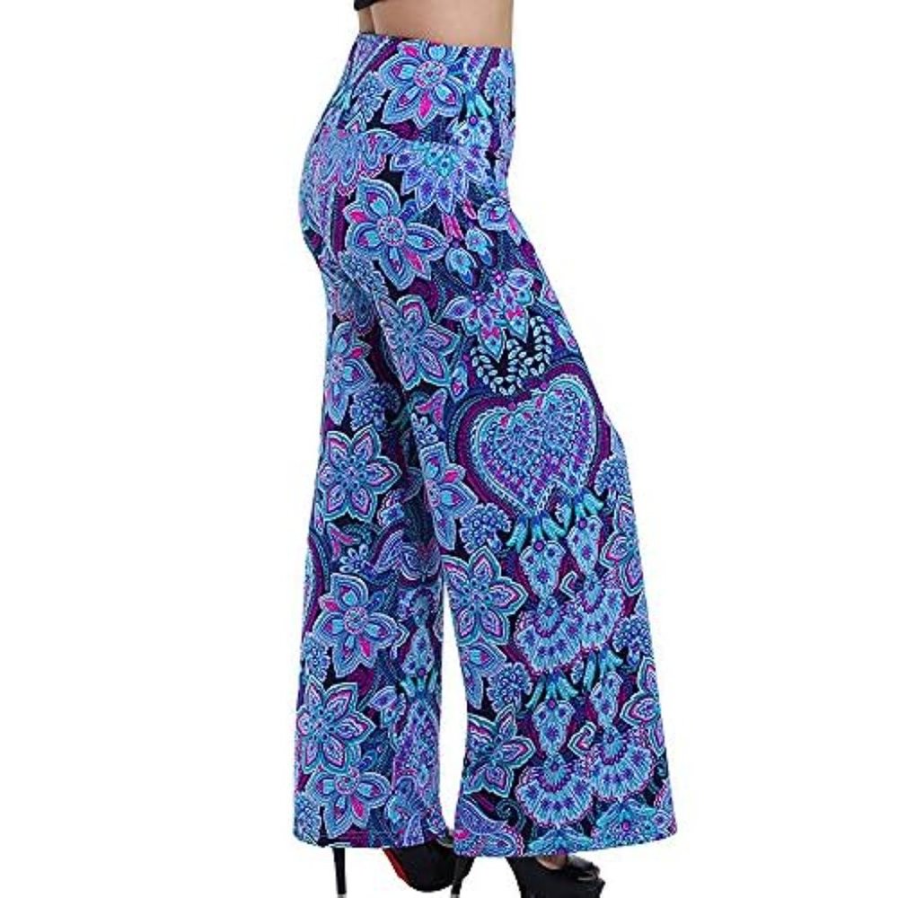 Arolina Women's Stretchy Wide Leg Palazzo Lounge Pants Paisley print NWT XL